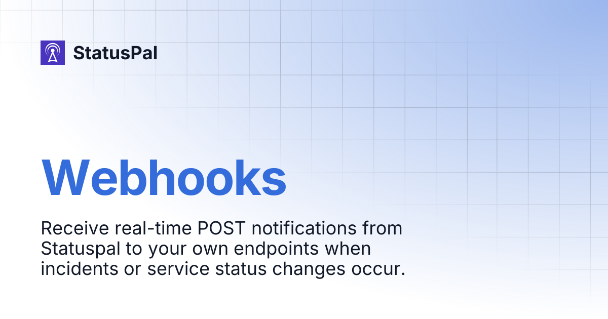 Webhooks | StatusPal